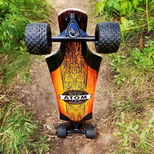 Vista 4 de Atom Longboards, patineta de tabla larga de 39 pulgadas, todo termo, modelo Woody
