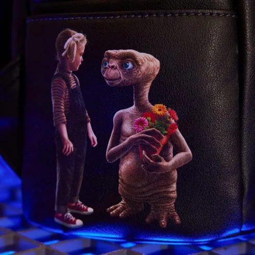 Vista 6 de Loungefly E.T. El 40 aniversario extraterrestre mochila de escena de bicicleta, exclusiva de Tienda (ETBK0003)