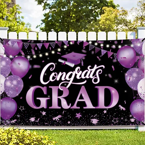 Vista 28 de KatchOn, Xtralarge - Cartel de graduación para patio, decoraciones de graduación 2026-120 x 20 pulgadas, pancarta de felicitación para graduación al