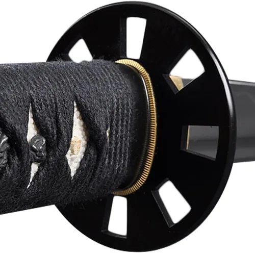 Vista 14 de Espada Wakizashi japonesa hecha a mano, práctica, forjada a mano, acero al carbono 1045/1060/1080, templado al calor, espiga completa, afilada