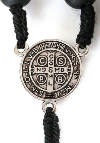 Vista 4 de Collar de Disfraz de Cuentas de Rosario Religioso Multicolor
