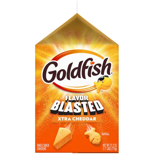 Vista 19 de Goldfish Galletas de queso cheddar, horneadas con grano entero, caja de 27.3 onzas