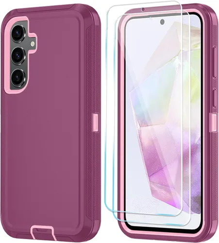 Vista 21 de ONOLA Funda compatible con Samsung Galaxy S24 Ultra con protector de pantalla HD, resistente a los golpes y a las caídas, funda de 3 capas