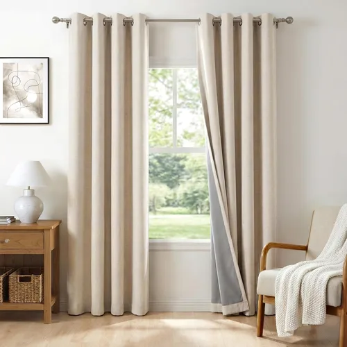 Vista 16 de Cortinas 100% Blackout Shield para puerta corrediza, cortinas extra anchas de 108 pulgadas de largo, cortinas con ojales para puerta de patio, 50