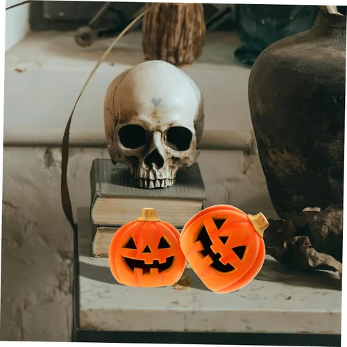 Vista 8 de DOITOOL 2 piezas de Halloween Jack-o-Lantern para decoración de puerta de Halloween, decoración de Halloween, decoración de faroles al aire libre
