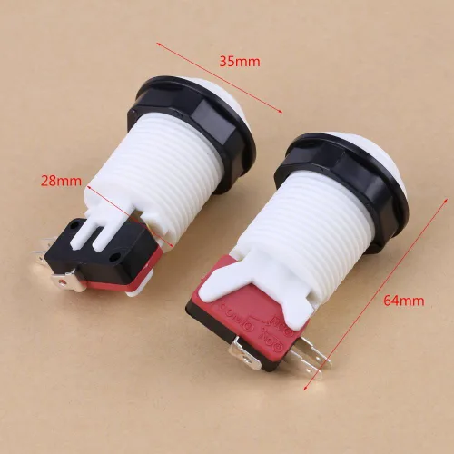 Vista 3 de Botón de juego, 1P 2P jugador botón DIY kit piezas de juego para joystick GamesArcade Videojuegos