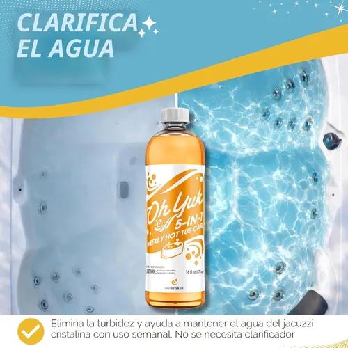 Vista 5 de Oh Yuk - Productos químicos 5 en 1 para bañera de hidromasaje, limpiador