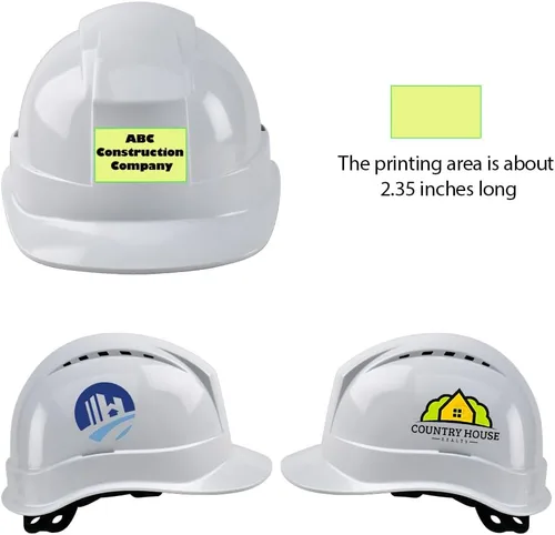 Vista 2 de Casco de trabajo de construcción personalizado Casco de seguridad con suspensión de trinquete de 6 puntos con ventilación
