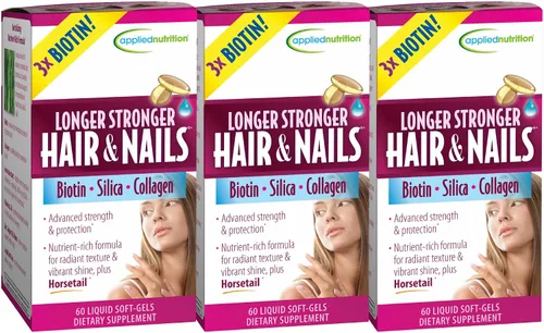 Vista 8 de Applied Nutrition Fórmula de belleza para cabello y uñas más larga y fuerte Cabello y uñas saludables Biotina + sílice + Gotu Kola Suplemento