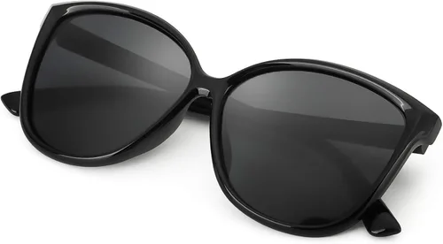 Vista 3 de SIPHEW Cat Eye Sunglasses for Women 2 PACKS Fashion Shade with Polarized UV400 Protection Lens Lightweight Retro Glasses