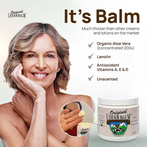 Vista 6 de Bálsamo de Udder original sin perfume para piel seca agrietada
