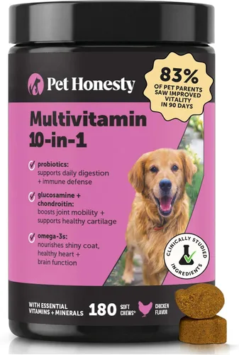 Vista 12 de Multivitaminas para perros mayores - Vitaminas y suplementos esenciales para perros - Glucosamina, probióticos, aceite de pescado Omega
