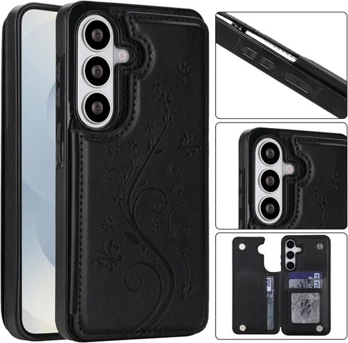 Vista 2 de Asuwish Funda de teléfono para Samsung Galaxy A37 5G con protector de pantalla de vidrio templado y tarjetero con soporte para tarjetero, soporte
