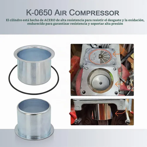 Vista 5 de K-0650 Kit de anillo de cilindro para compresor de aire compatible con cable Craftsman DeVilbiss Porter, reemplaza K-0058 KK-4835 KK-5081