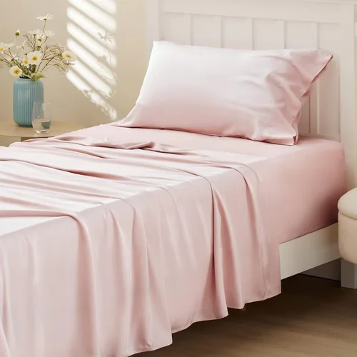 Vista 18 de Bedsure PureWoven 100% rayón derivado de bambú, sábanas de cama individual, 3 piezas