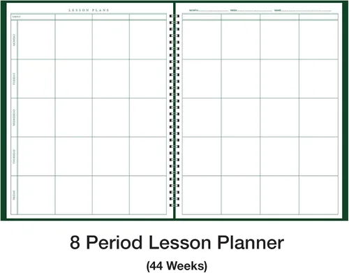 Vista 2 de Ward Plan de lecciones para maestros de 8 períodos/Libro de tareas (44 semanas)