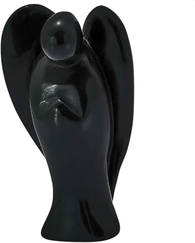 Vista 20 de SUNYIK, estatua de bolsillo de ángel guardián esculpida a mano, curación Reiki espiritual, figura esculpida., piedra ojo de tigre, Tiger's Eye