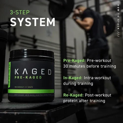Vista 6 de Kaged Muscle - Suplemento en polvo preentrenamiento, preentreno para hombres y mujeres, ofrece energía intensa, enfoque y pumps musculares
