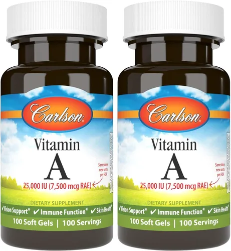 Vista 9 de Carlson Vitamina A, 25000 UI (7500 mcg RAE), Visión Health, 100 cápsulas