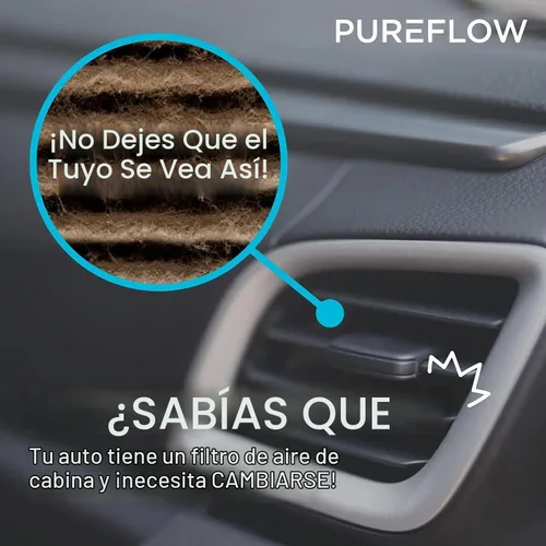Vista 7 de Filtro de aire de cabina Pureflow HEPA PC99525HX Compatible con Hyundai Palisade 2020-22