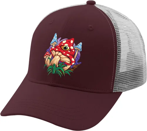Vista 2 de devor Cap Psychedelic Eye Mushroom Baseball Cap, Funny Hat for Women