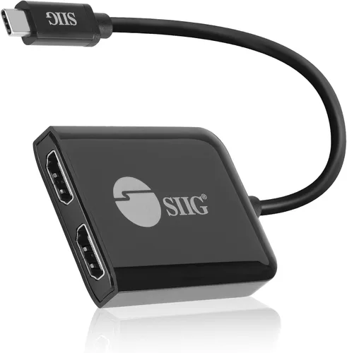 Vista 18 de SIIG - Divisor DisplayPort para monitores duales, DisplayPort 1.2 a 2 HDMI MST Hub divisor de video, monitor en cadena DisplayPort margarita,