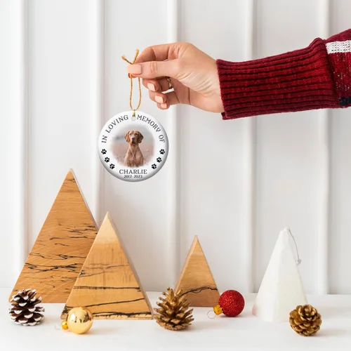 Vista 7 de Regalos conmemorativos personalizados para mascotas por pérdida de perro o gato, adornos de duelo de mascotas, decoración de Navidad, adorno