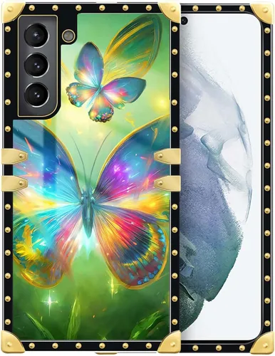 Vista 165 de Funda compatible con Samsung Galaxy S10 4G, TPU suave de lujo y parte trasera de policarbonato duro para niñas y mujeres, funda protectora a prueba