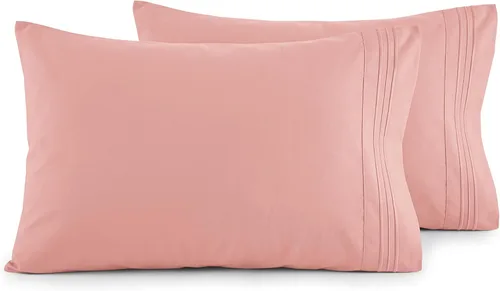 Vista 86 de Elegant Comfort Juego de fundas de almohada ultrasuaves de lujo de 2 piezas - Microfibra premium de calidad hotelera 1500, doble cepillado