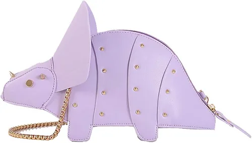 Vista 14 de QZUnique Bolso de hombro de tiburón de dinosaurio para mujer, diseño de animales 3D, con cremallera, bolso cruzado tipo mensajero para niña