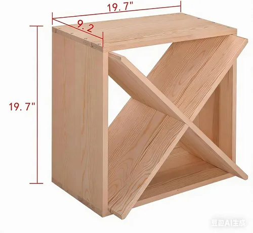 Vista 6 de JAXPETY Soporte compacto para 24 botellas, para bodega, cubo, bar, decoración de cocina, exhibición de madera, para el hogar, natural
