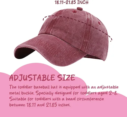 Vista 4 de Paquete de 3 gorras de béisbol para niños y niñas de 2 a 7 años