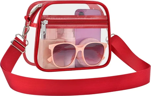Vista 11 de COK Bolsa transparente para eventos de estadio, bolsas cruzadas para mujeres y hombres, bolso transparente para conciertos y festivales
