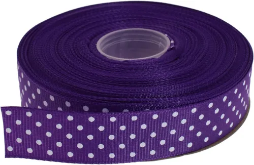 Vista 33 de Cinta de grogrén de lunares de 25 yardas cada rollo 100% poliéster (1 pulgada, beige)