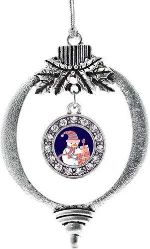 Vista 682 de Inspired Silver - Adorno de cromosoma 21 con dije de círculo de plata con joyas de circonita cúbica