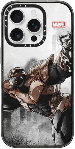 Vista 174 de CASETiFY Funda para iPhone Air, compatible con MagSafe Marvel VS CoLab Protección contra caídas de grado militar 4x de 8.2 pies Funda Capitán