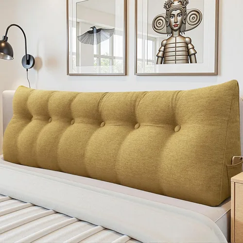 Vista 23 de Almohada de Cuña para Cabecero - Almohada Triangular para Cabecero de Cama, Almohada de Cuña para Descanso en la Cama, para Sentarse en la Cama