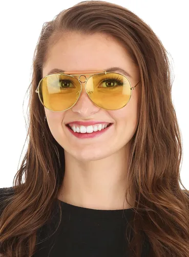 Vista 4 de Gafas de sol aviador amarillo elope
