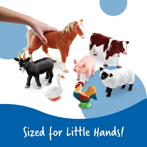 Vista 3 de Learning Resources, Juguetes de animales de granja gigantes, Multicolor