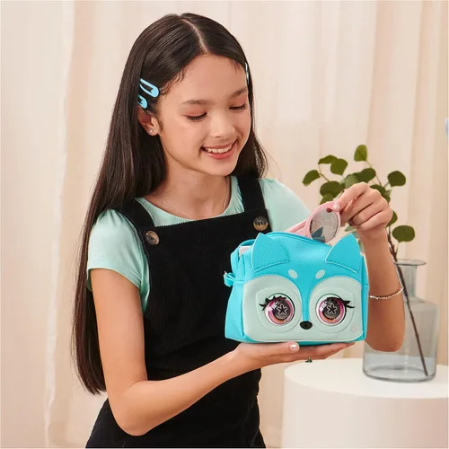 Vista 5 de Purse Pets, Metallic Mood Flashy Frenchie, Interactive Pet Toy & Crossbody Kids Purse