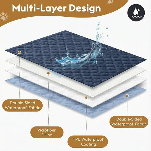 Vista 7 de FunFurry Manta impermeable para perro, funda de sofá lavable para perros, funda reversible para cama de perro, protector de muebles de sofá