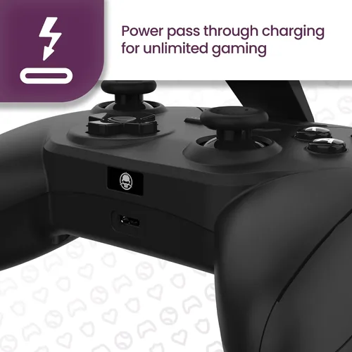 Vista 2 de Rotor Riot Gaming Controller for Android Wired Android Gamepad with Triggers Power Pass Through Charging D-Pad - Handheld Game Console Accessory
