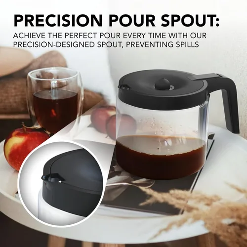 Vista 12 de Solo reemplazo de jarra de 12 tazas Compatible con Keurig K Duo de una sola porción Modelo 5100 No será compatible con la cafetera Keurig K Duo