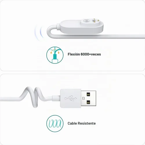Vista 4 de TUSITA Cable de carga magnético para interiores compatible con Arlo Ultra 1 2, Pro 3 4 5 2K - 3M, color blanco