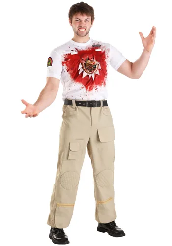 Vista 3 de Disfraz de Chestburster Alienígena para Adultos Multicolor