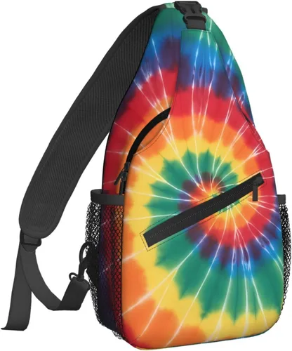 Vista 14 de Famame Mochila bandolera para el pecho, bolsa de hombro, gimnasio, ciclismo, viajes, senderismo, mochila para hombres y mujeres.., MultiColor1
