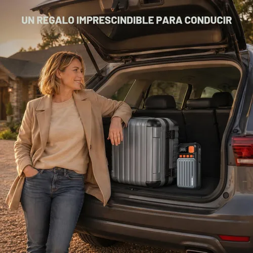 Vista 10 de Arrancador del salto de la batería del coche 12V con el compresor de Refuerzo de batería portátil de 12 V 1000 A para 6.0L de gas/3.0L diésel