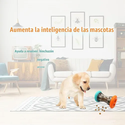 Vista 4 de Aelflane Rompecabezas de dispensación de golosinas, juguete interactivo para perros, juguete de enriquecimiento para perros para mantenerlos