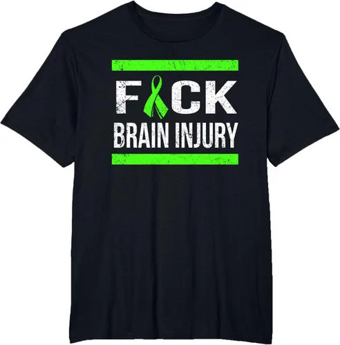 Vista 43 de Apoyo Daño cerebral Concienciación T Shirt, mujer L, Asphalt Negro