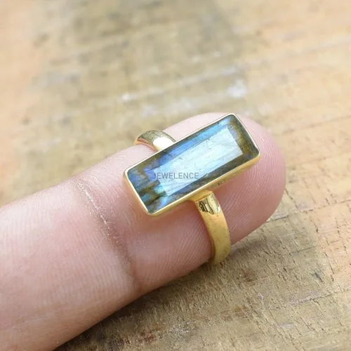 Vista 41 de Anillo de plata de ley maciza superpuesta de oro amarillo de 18 quilates para mujer, anillo de compromiso de plata esterlina, juego de bisel